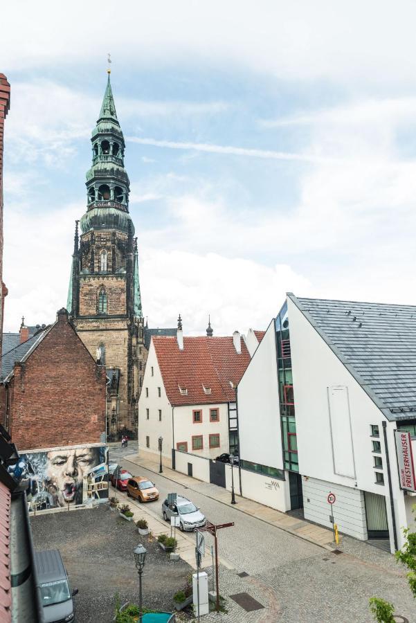 Apartmenthaus Am Dom Maisonette Mit Parkplatz Zwickau Kültér fotó